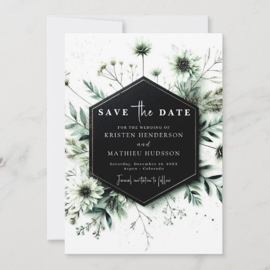 Chic Rustic Romantic Sage Green Wedding Save The Date (Vorderseite)