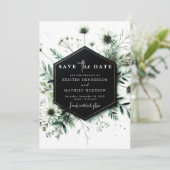 Chic Rustic Romantic Sage Green Wedding Save The Date (Stehend Vorderseite)