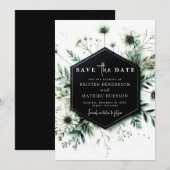 Chic Rustic Romantic Sage Green Wedding Save The Date (Vorne/Hinten)