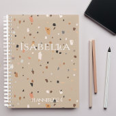 Chic rustic taupe terrazzo planer