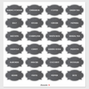 Chic Rustic Vintag Chalkboard Style Pantry Label
