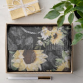 Chic Rustic Vintag Queen Honey Bee Sunblumen Seidenpapier (Geschenk)