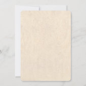 Chic Rustic Watercolor Leinwand Wedding Einladung (Rückseite)