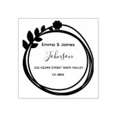 Chic Rustic Wedding Names Return Address Self-inki Gummistempel (Prägung)