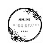 Chic Rustic Wedding Names Return Address Self-inki Gummistempel (Prägung)