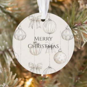 Chic Rustic Weihnachtscreme Ornamente