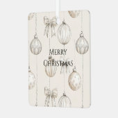 Chic Rustic Weihnachtscreme Ornamente (Vorderseite links)