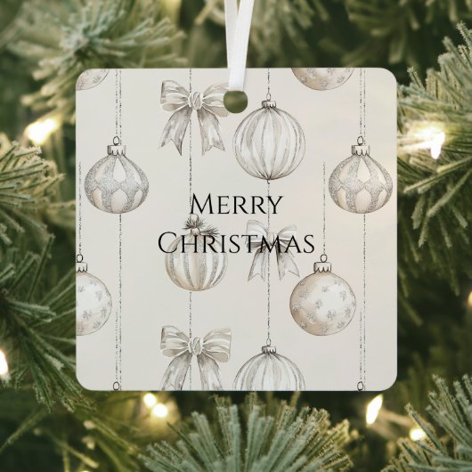 Chic Rustic Weihnachtscreme Ornamente (InSitu)
