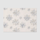 Chic Rustic Weihnachtscreme Schneeflocken Seidenpapier (Vorderseite)