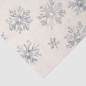 Chic Rustic Weihnachtscreme Schneeflocken Seidenpapier (Ausschnitt)