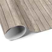 Chic Rustic Wood Geschenkpapier (Rolleneckpunkt)