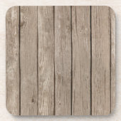 Chic Rustic Wood Untersetzer (Vorderseite)