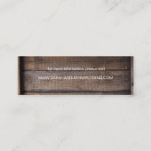 Chic Rustic Wood Wedding Website Card Mini Visitenkarte (Vorderseite)