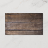 Chic Rustic Wood Wedding Website RSVP Card Visitenkarte (Rückseite)