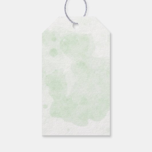 Chic Rustic Woodland Watercolor Weihnachtsbaum Geschenkanhänger (Rückseite)