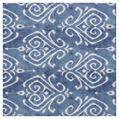 Chic rustikal-blauer Damast-Kat-Stammmuster Stoff (Muster)