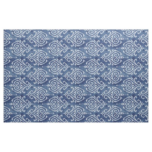 Chic rustikal-blauer Damast-Kat-Stammmuster Stoff (Fat Quarter (45,7 x 55,9 cm))