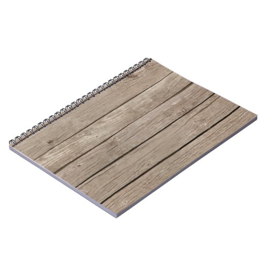 Chic-rustikales Imitat hölzern Notizblock (Linke Seite)