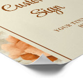 Chic Rusty Beige Sage Green Floral Personalized  Poster (Ecke)