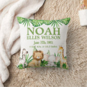 Chic Safari Jungle Animals Greenery Boy Kinderzimm Kissen (Decke)