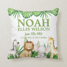 Chic Safari Jungle Animals Greenery Boy Kinderzimm Kissen