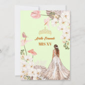 Chic Sage & Blush Blues Quinceñera Einladung (Rückseite)