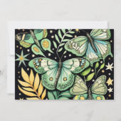 Chic Sage Flutter Baby Dusche Einladung (Rückseite)