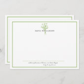 Chic Sage Frame - Blume & Hoffnung Personalisiert Mitteilungskarte (Vorne/Hinten)