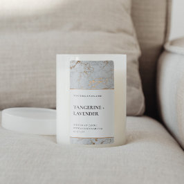 Chic Sage Gold Gray Marble Candle Produktkennzeich