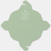 Chic Sage Green Baby Shower Customized Fortune Geschenkschachtel (Ungefaltet)