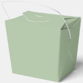 Chic Sage Green Baby Shower Customized Fortune Geschenkschachtel (Rückseite)