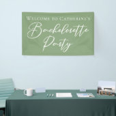 Chic Sage Green Bachelorette Party Personalized Banner (Messeveranstaltung)