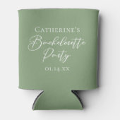 Chic Sage Green Bachelorette Party Personalized Dosenkühler (Vorderseite)