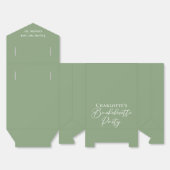 Chic Sage Green Bachelorette Party Personalized Geschenkschachtel (Ungefaltet)