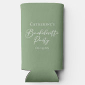 Chic Sage Green Bachelorette Party Personalized Selters Dosenkühler (Rückseite)