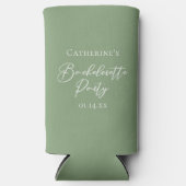 Chic Sage Green Bachelorette Party Personalized Selters Dosenkühler (Vorderseite)