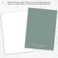 Chic Sage Green Background for Vellum Overlay