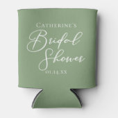 Chic Sage Green Brautparty Personalisiert Dosenkühler (Vorderseite)