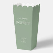 Chic Sage Green Couple Popcorn Geschenkschachtel (Vorderseite)