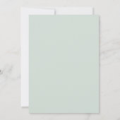 Chic Sage Green Floral Bridal Shower Editable Einladung (Rückseite)