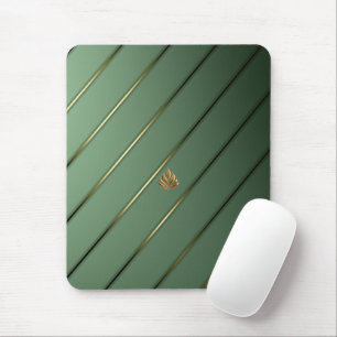 Chic Sage Green & Gold Mousepad