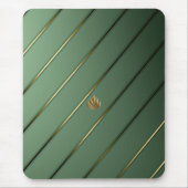 Chic Sage Green & Gold Mousepad (Vorne)