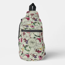 Chic Sage Green Hummingbird, Foliage & Blume