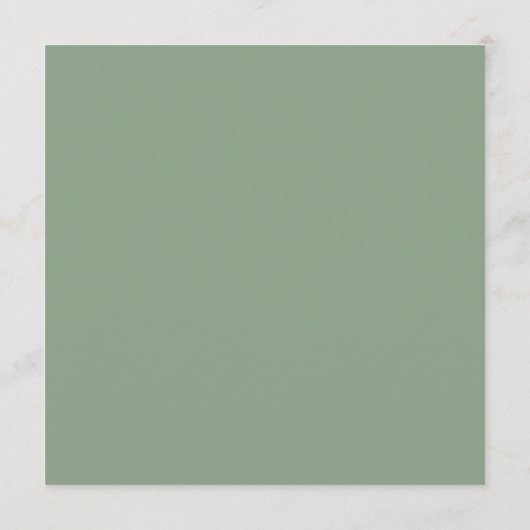 Chic Sage Green Menükarte (Rückseite)