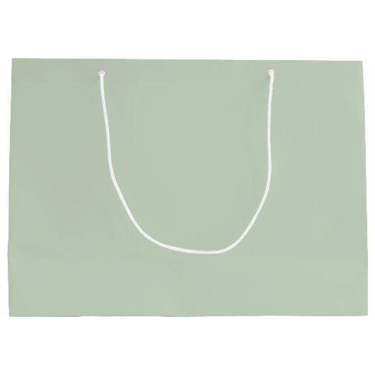 Chic Sage Green minimalistisch monogram Large Gift Große Geschenktüte (Rückseite)