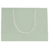 Chic Sage Green minimalistisch monogram Large Gift Große Geschenktüte (Rückseite)