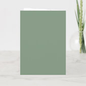Chic Sage Green Passport Foto Einladung Hochzeit (Rückseite)
