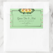 Chic Sage Green Product Labels Yellow Roses Juwele Rechteckiger Aufkleber (Tasche)