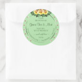 Chic Sage Green Product Labels Yellow Roses Juwele Runder Aufkleber (Tasche)