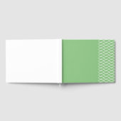Chic Sage Green Right Offset Tile Waves Muster Gästebuch (Voll)